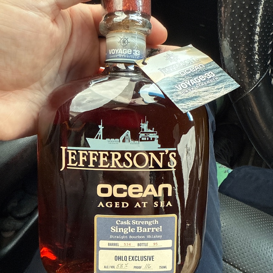 Jefferson's Ocean Aged at Sea Cask Strength Single Barrel - Voyage 33 (OHLQ Exclusive)