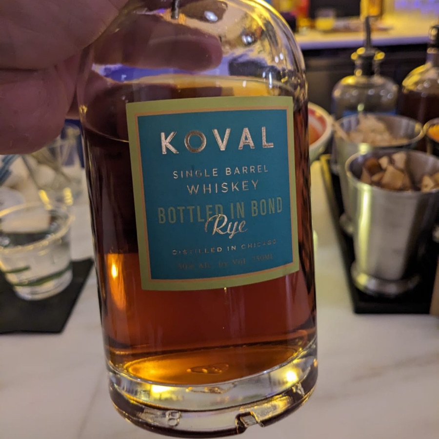 koval single barrel whisky bottled in bond