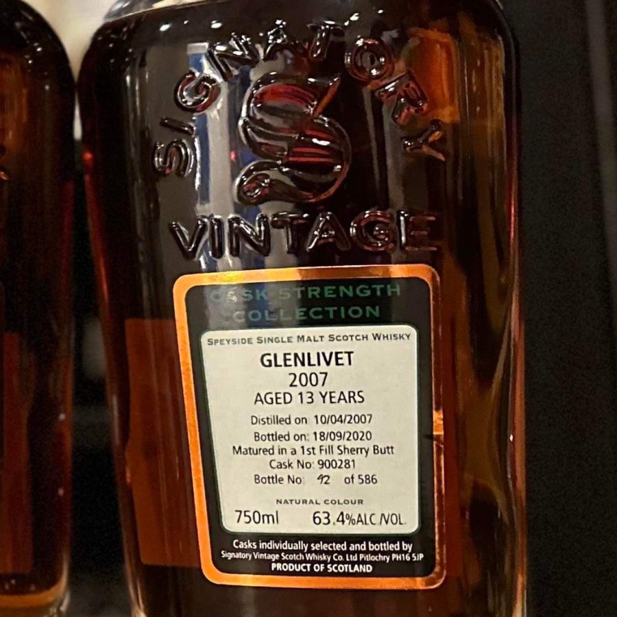 Glenlivet 2007 13 Years (Signatory Vintage Cask Strength Collection)