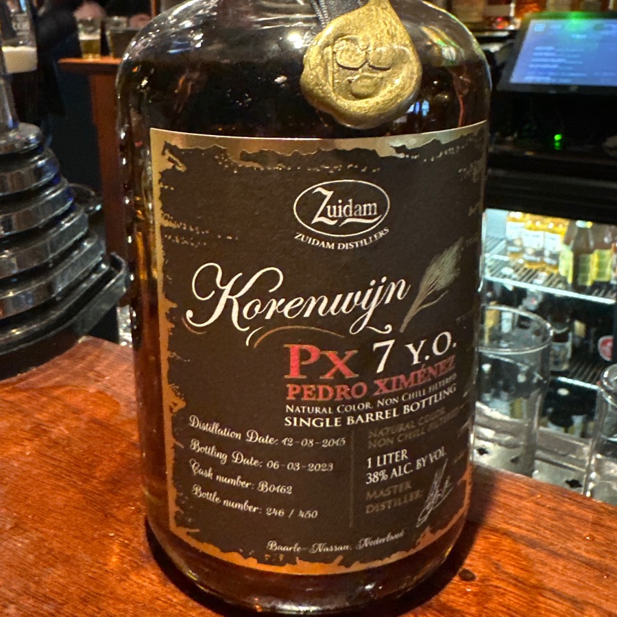 Zuidam Korenwijn 7 YO Pedro Ximenez Single Barrel