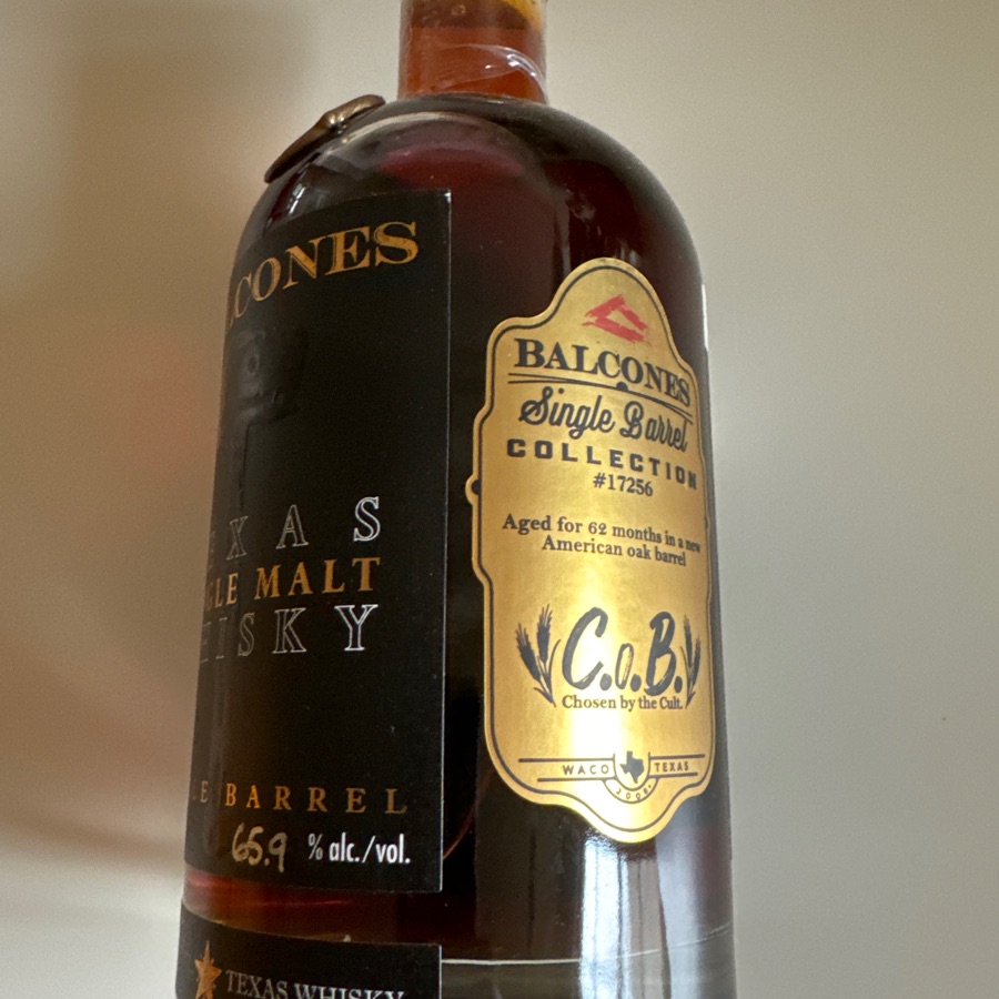 Balconss Texas Single Malt Whisky Single Barrel 17256 - C.o.B. pick