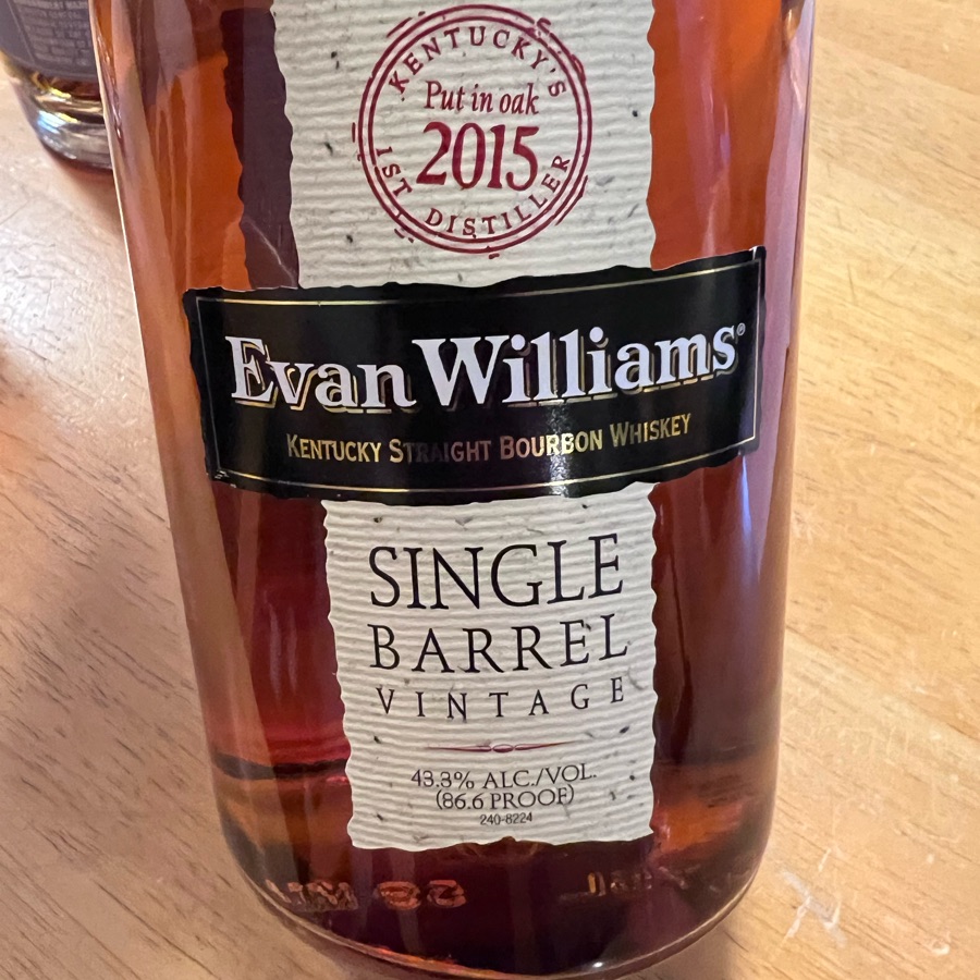 Evan Williams Single Barrel Vintage 2015