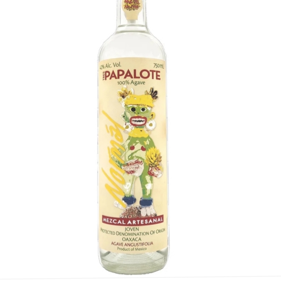Tres Papalote Mezcal Artesanal Joven Agave Angustifolia