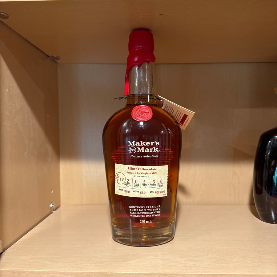 Maker's Mark Private Selection "Hint O' Chocolate" Virginia ABC