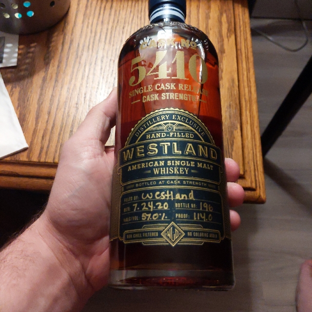 Westland American single malt whiskey single cask release number 5410
