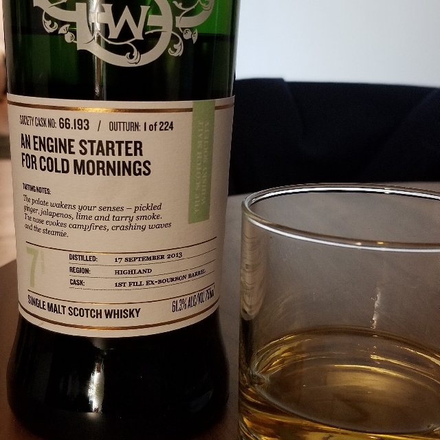 SMWS 66.193 ("An Engine Starter For Cold Mornings")
