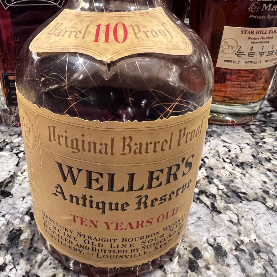 Weller's Antique Reserve 10yr Original Barrel Proof 110 Proof (1964-1968)
