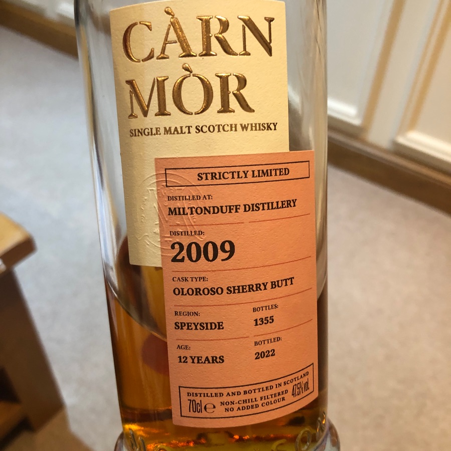 Carn Mor Miltonduff Distillery 2009