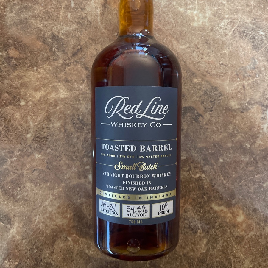 Red Line Toasted Barrel Small Batch Straight Bourbon Whiskey Finished in Toasted New Oak Barrels