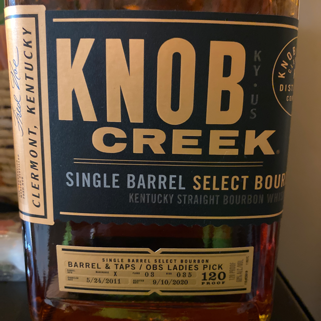 Knob Creek Single Barrel Select Bourbon OBS Ladies Pick