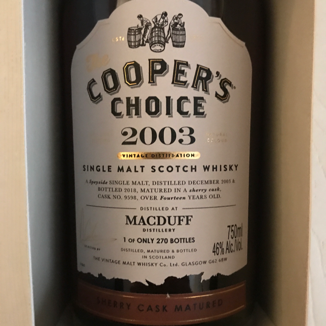 Macduff 2003 (Cooper's Choice) Sherry Cask Matured
