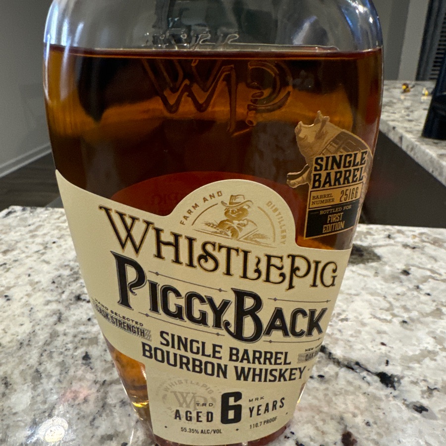 WhistlePig PiggyBack Single Barrel "First Edition"