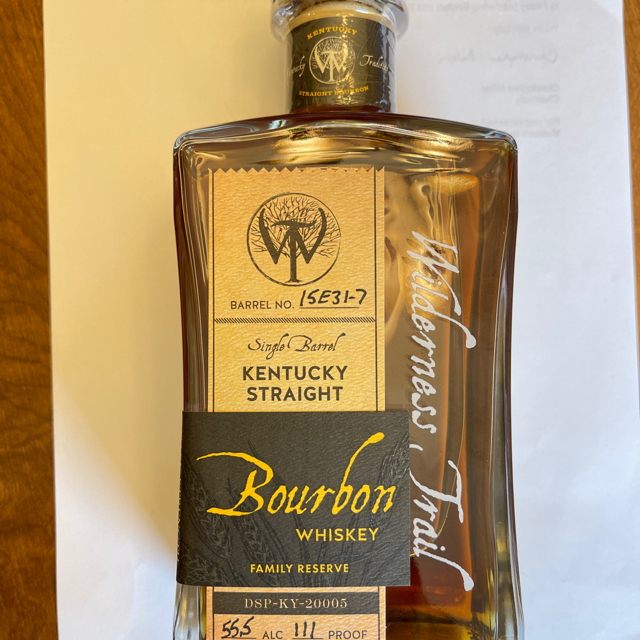 Wilderness Trail Single Barrel Kentucky Straight Bourbon Whiskey Family Reserve No. 15E31-7