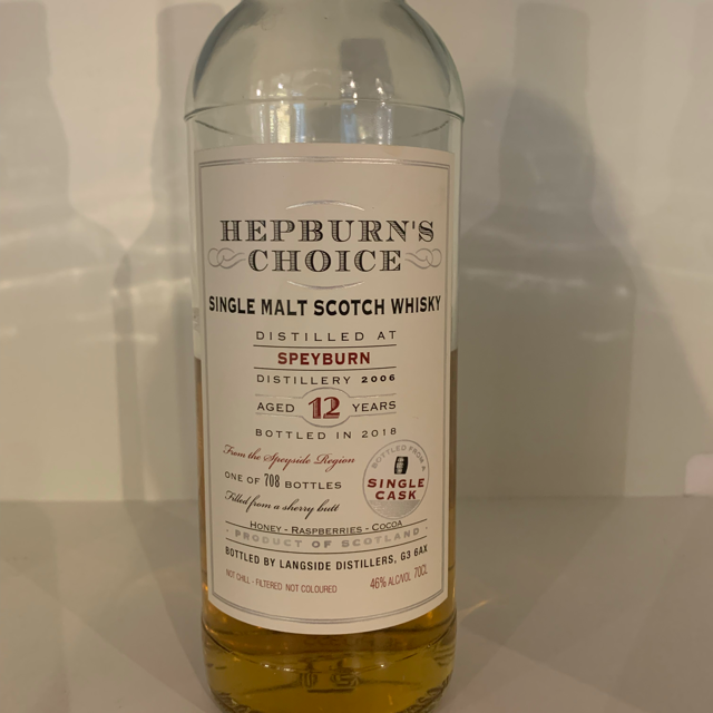 Speyburn 12 2006/2018 Hepburn's Choice