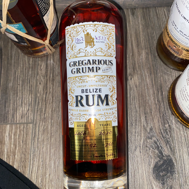 Gregarious grump Balis rum aged 14 years