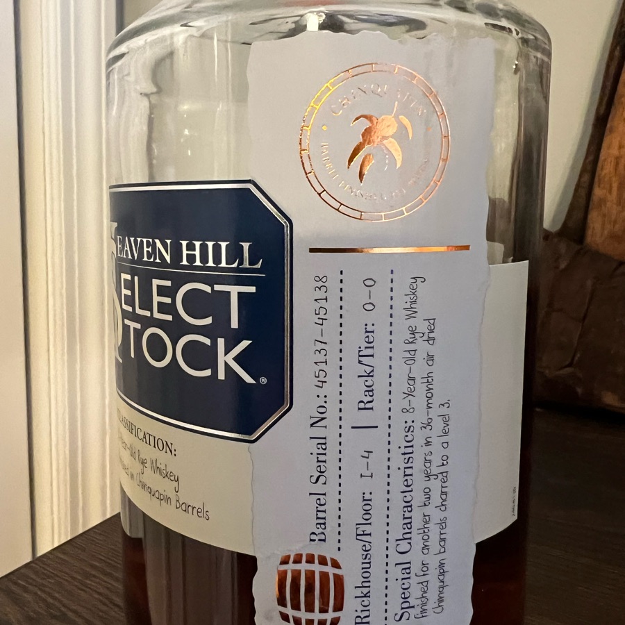 Heaven Hill Select Stock Rye (2022)