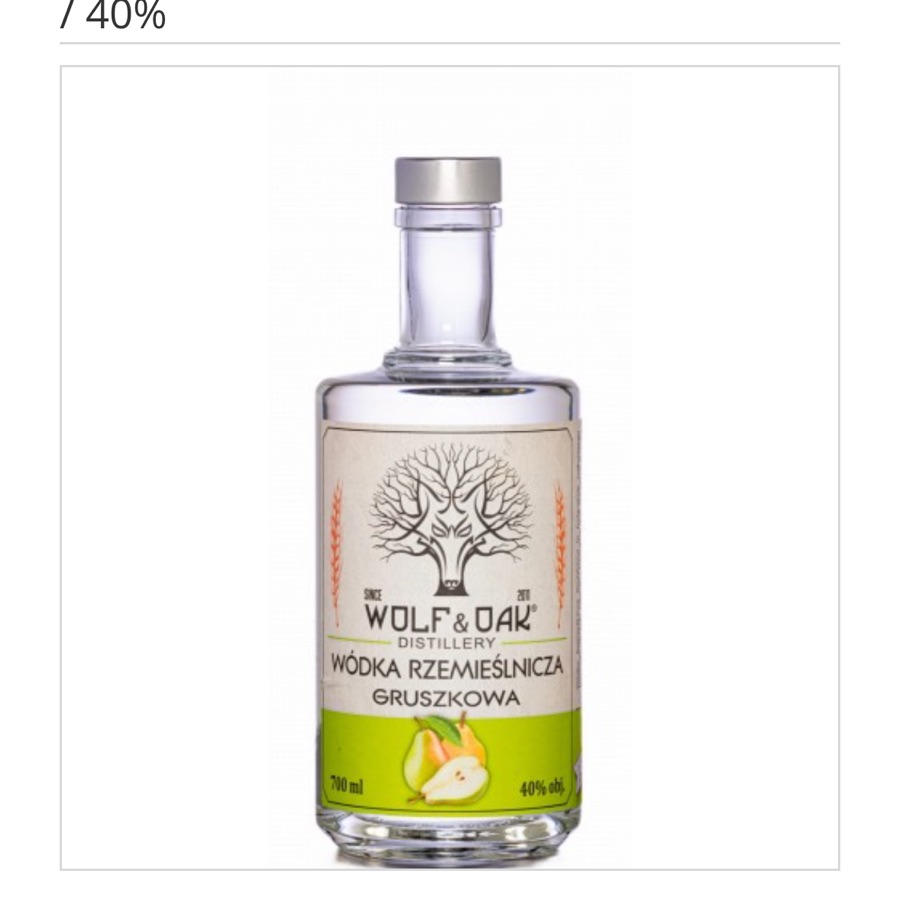 WÓDKA WOLF & OAK GRUSZKOWA