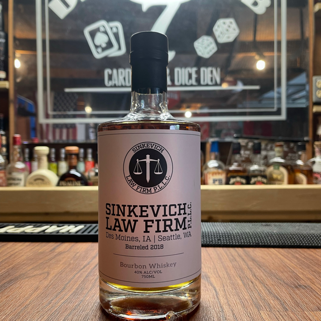 Sinkevich Law Firm P.L.L.C. Bourbon Whiskey