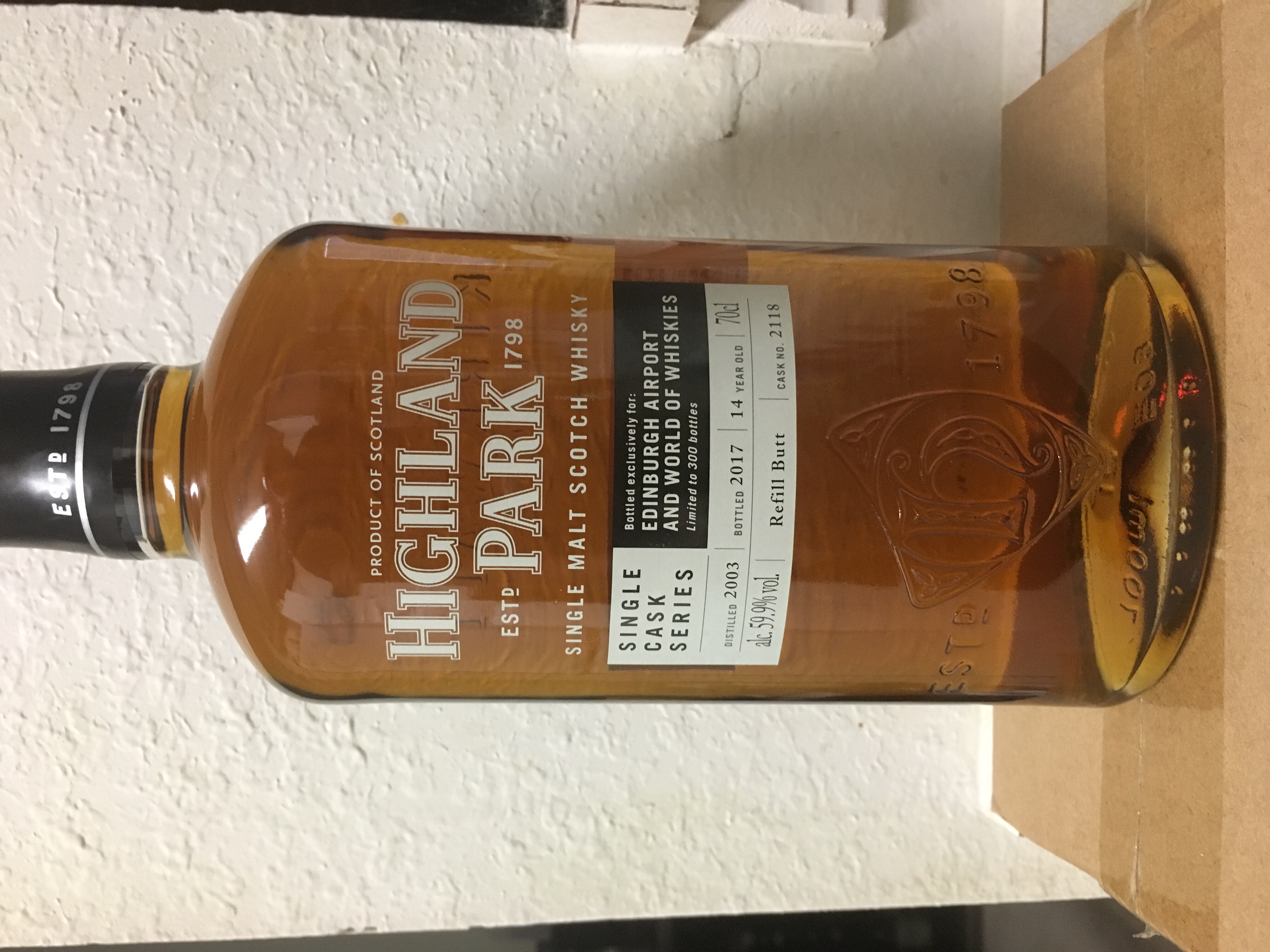 Highland Park 2003 14 Year Single Cask Series (Edinburgh Airport and World of Whiskies)