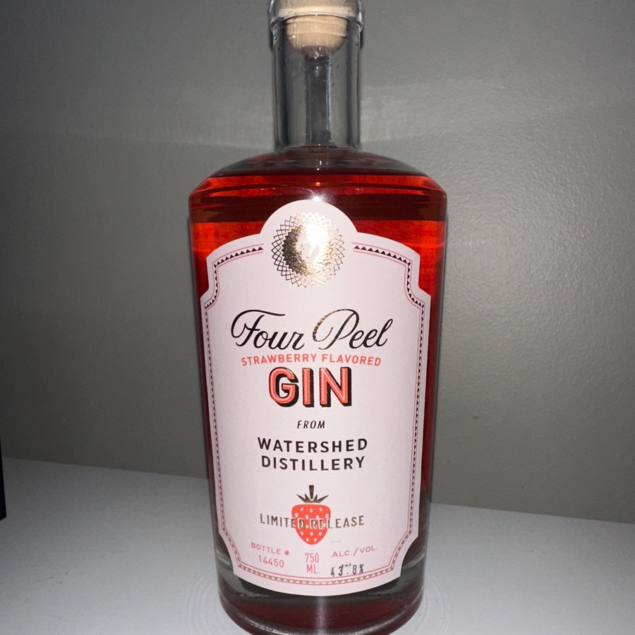 Watershed Distillery Four Peel Strawberry Flavored Gin