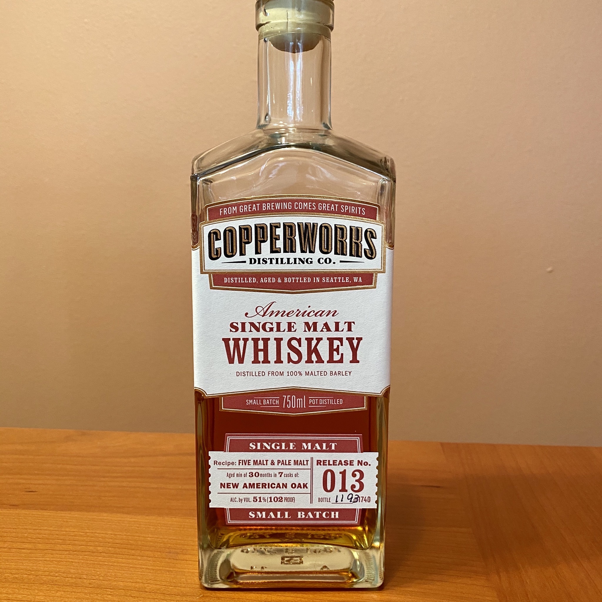 Copperworks American Single Malt (Release No. 013)