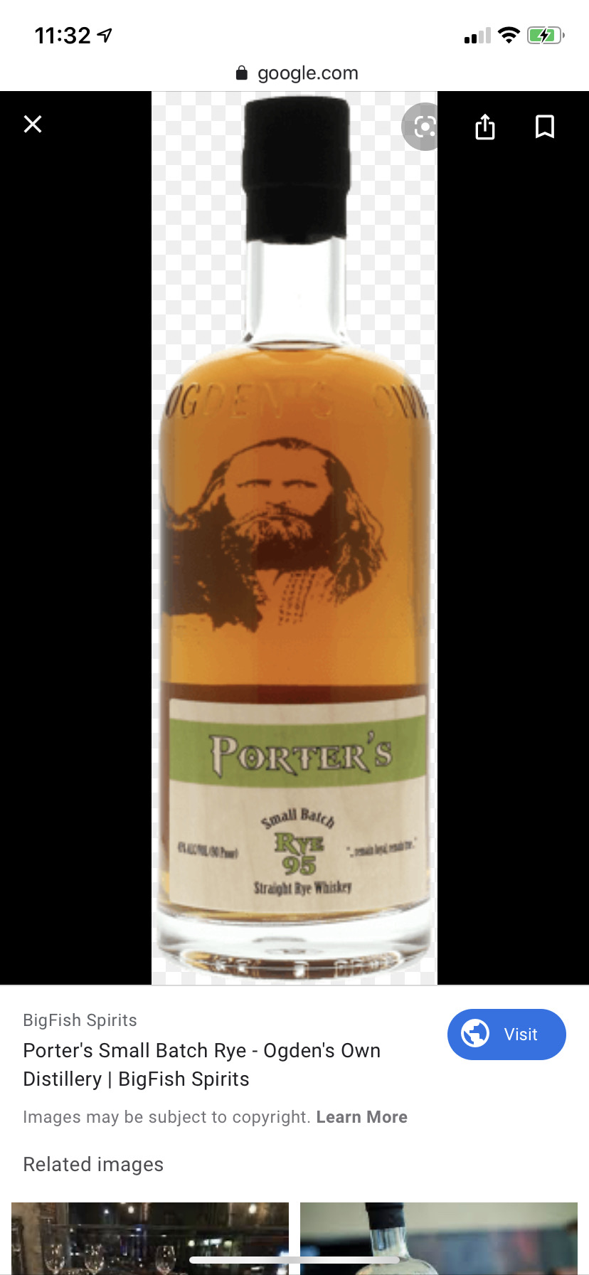 Ogden's Own Porter's Small Batch Rye 95