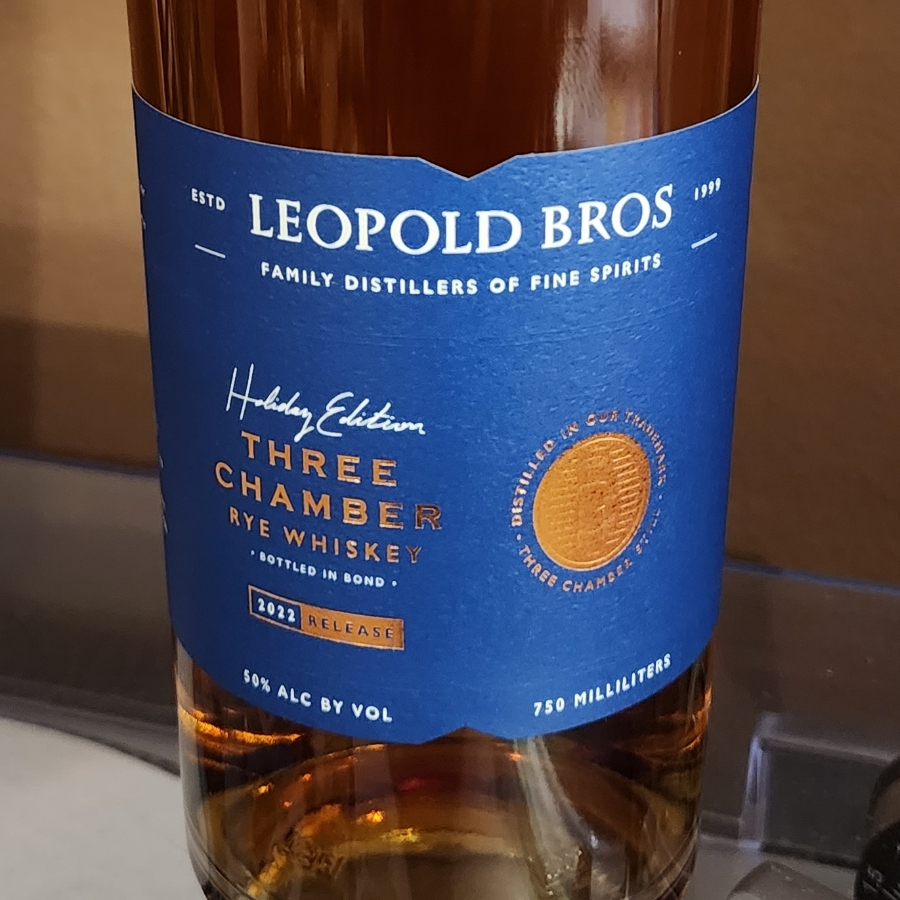 Leopold Bros Three Chamber Rye - Holiday Edition 2022
