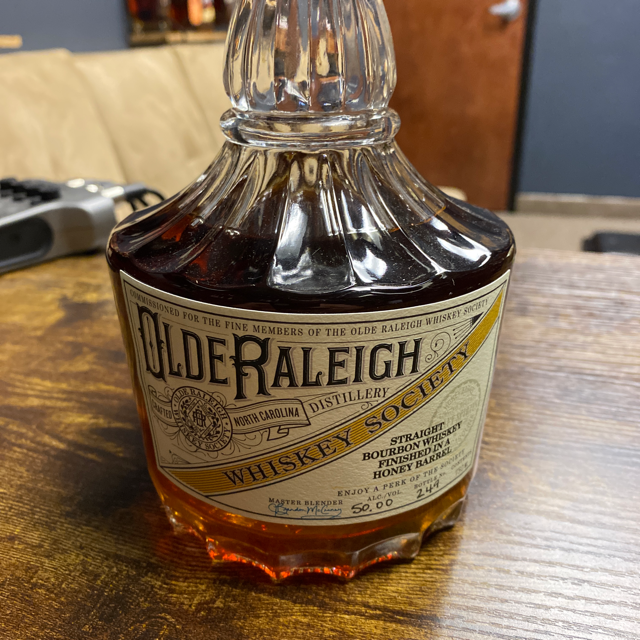 Olde Raleigh Whiskey Society Honey Barrel Finished Bourbon