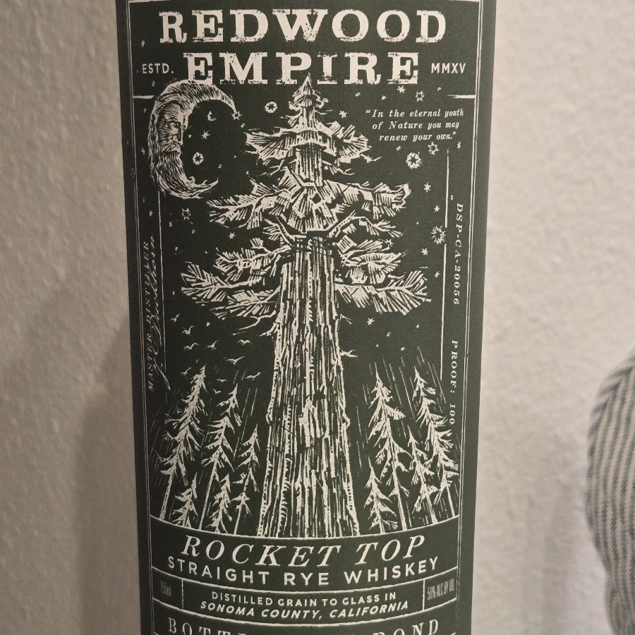 Red Wood Empire Rocket Top Rye Whiskey Batch 3 (Spring 2018 Distilling Season)