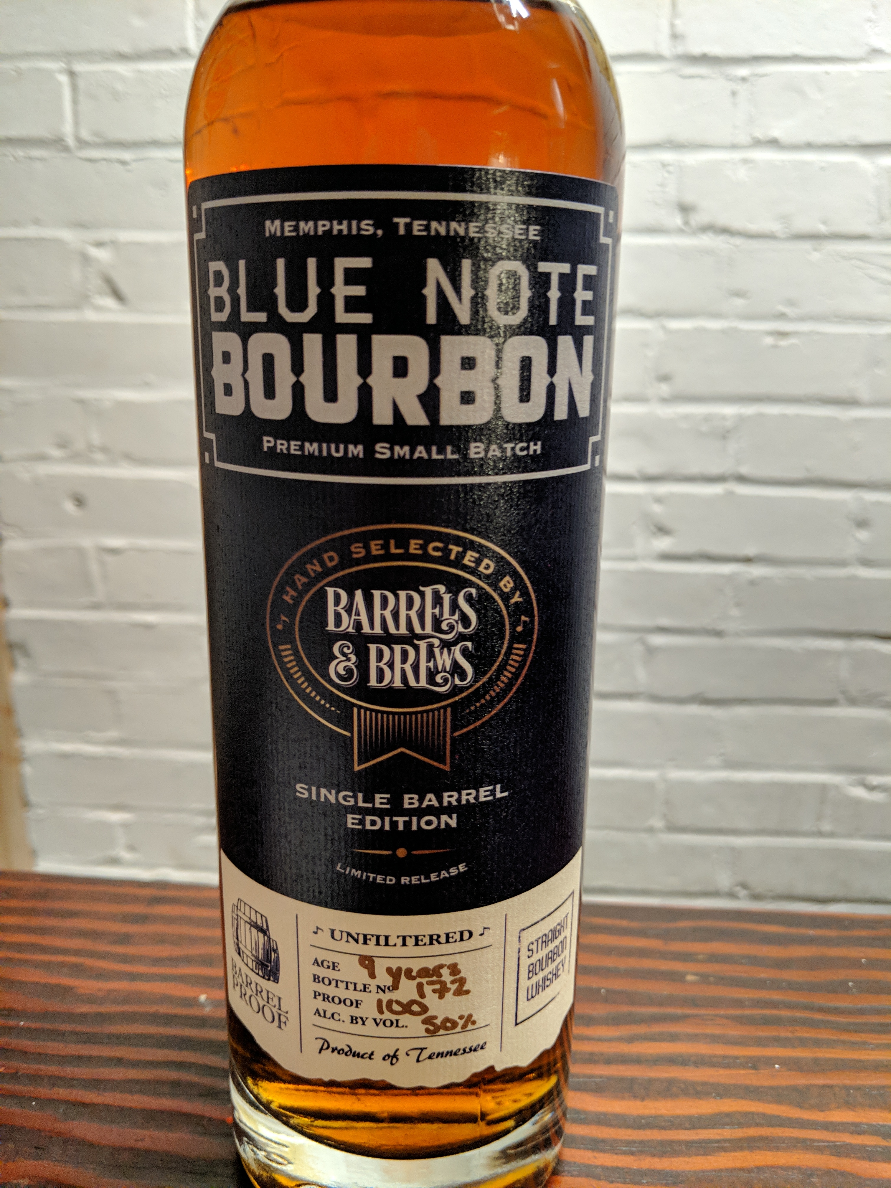 Blue Note Bourbon Single Barrel 9 Year (Barrels & Brews)