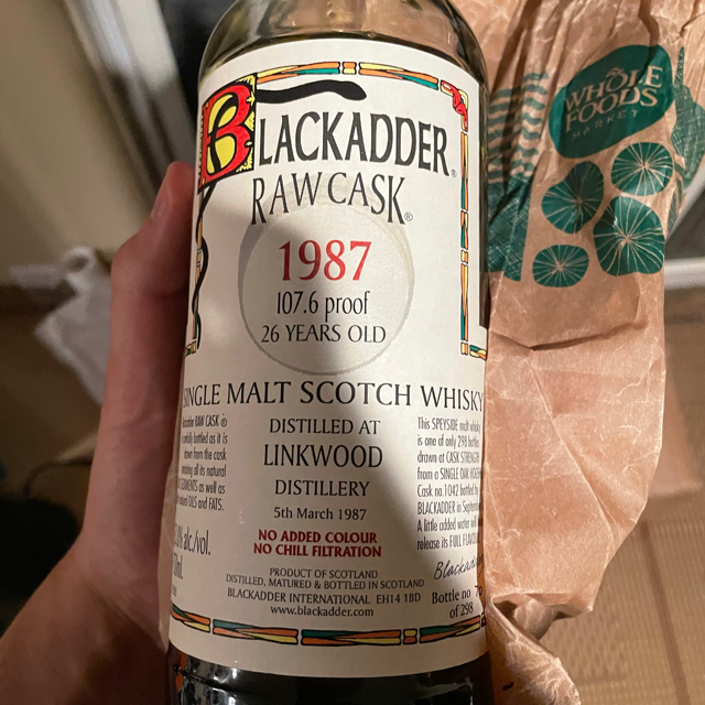 Blackadder Statement Linkwood 1987 26 Year Cask 1042