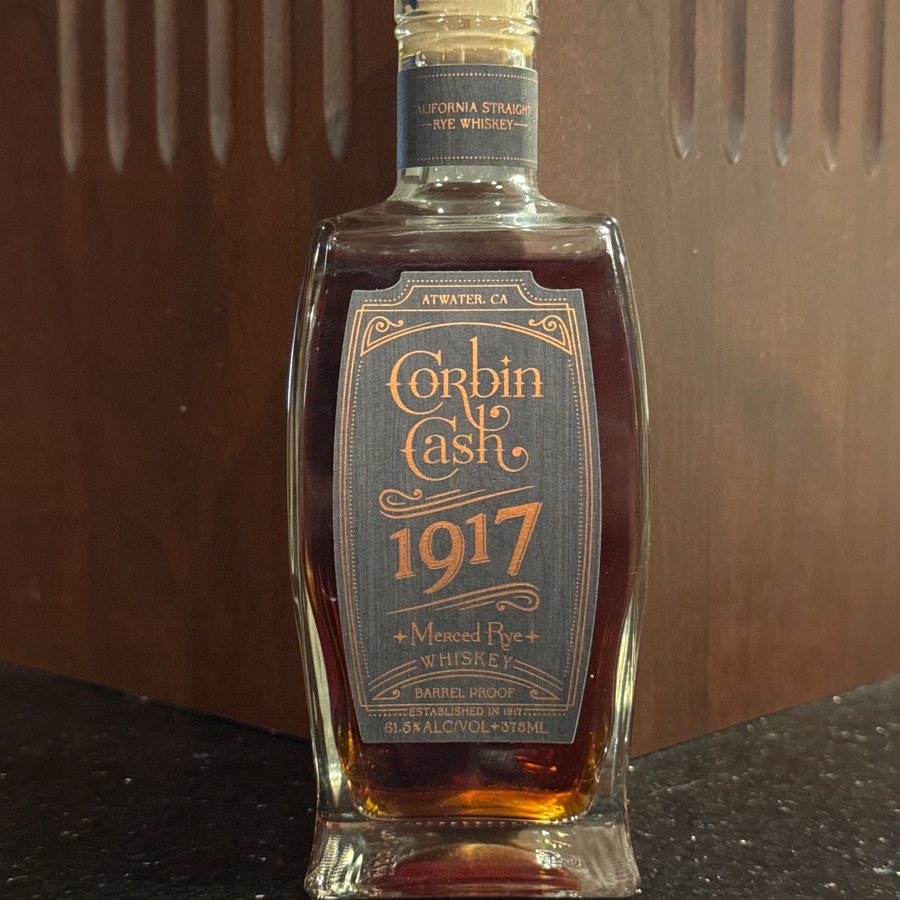 Corbin Cash 1917 Merced Rye Barrel Proof