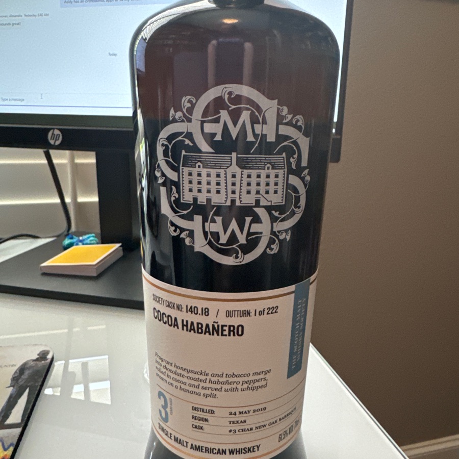Single Malf Whiskey Society 140.18 - Cocoa Habañero - 1 of 222