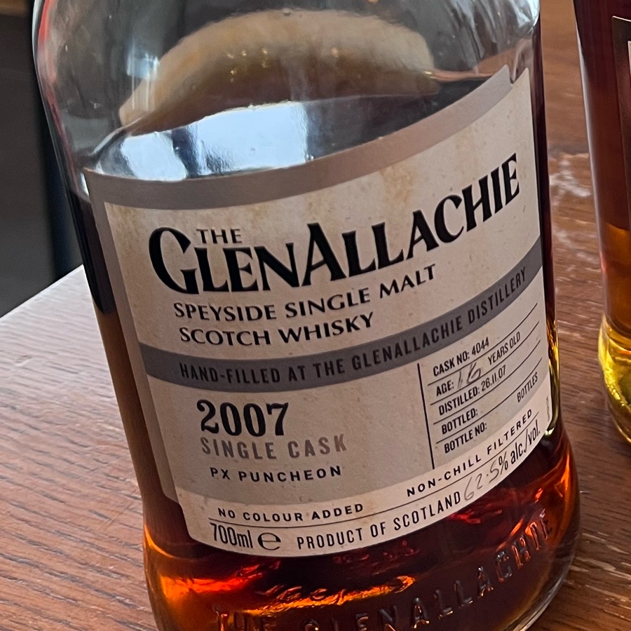 Glenallachie 16 Year Old 2007 PX Puncheon #4044
