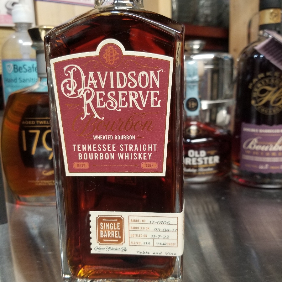 Davidson Reserve Single Barrel Wheated Bourbon