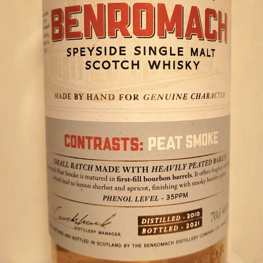 Benromach Contrasts: Peat Smoke (2010-2021)