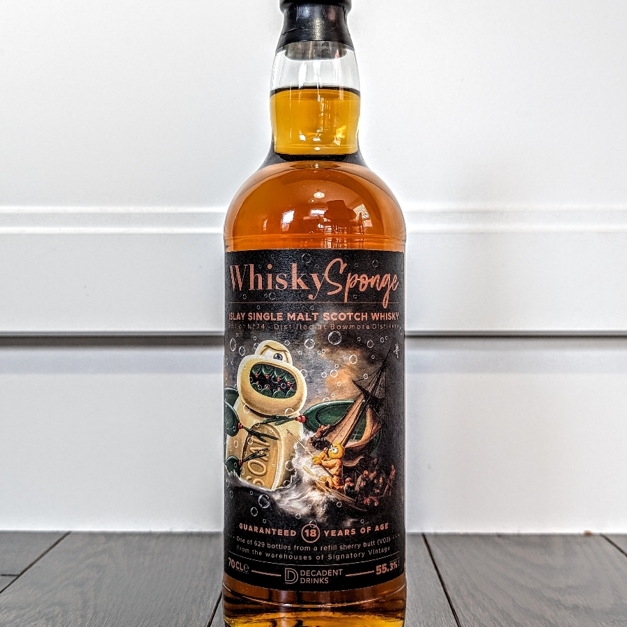 WhiskySponge Bowmore 2003 18 Year Single Malt Scotch Whisky