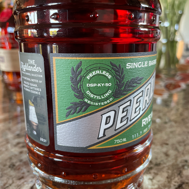 Peerless Single Barrel Kentucky Straight Rye "The Highlander"