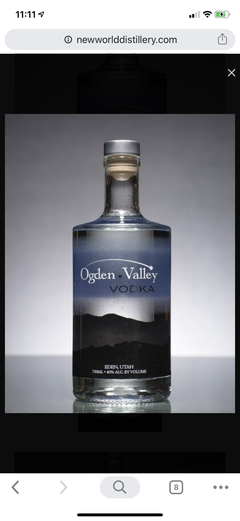 New World Ogden Valley Vodka