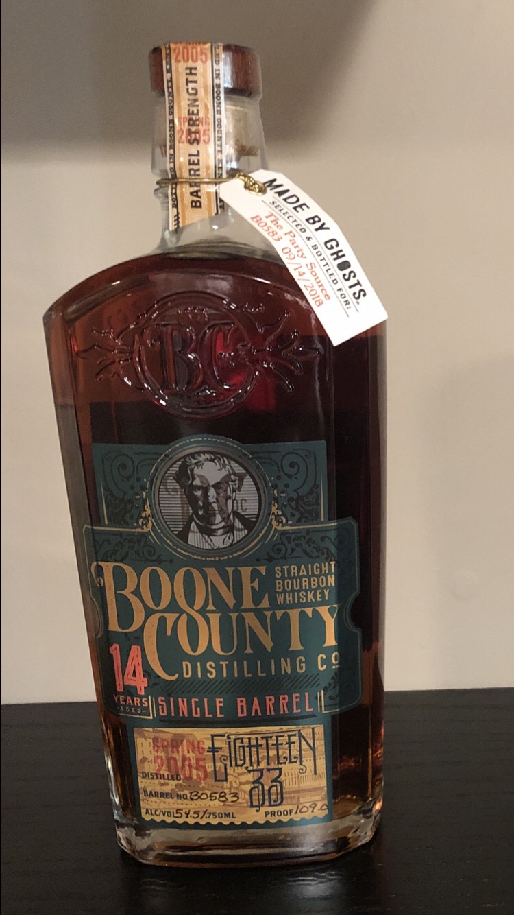 Boone County 14 Year Single Barrel Bourbon