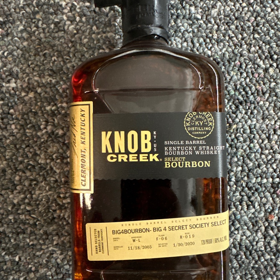 Knob Creek Single Barrel Select Bourbon Big 4 Bourbon