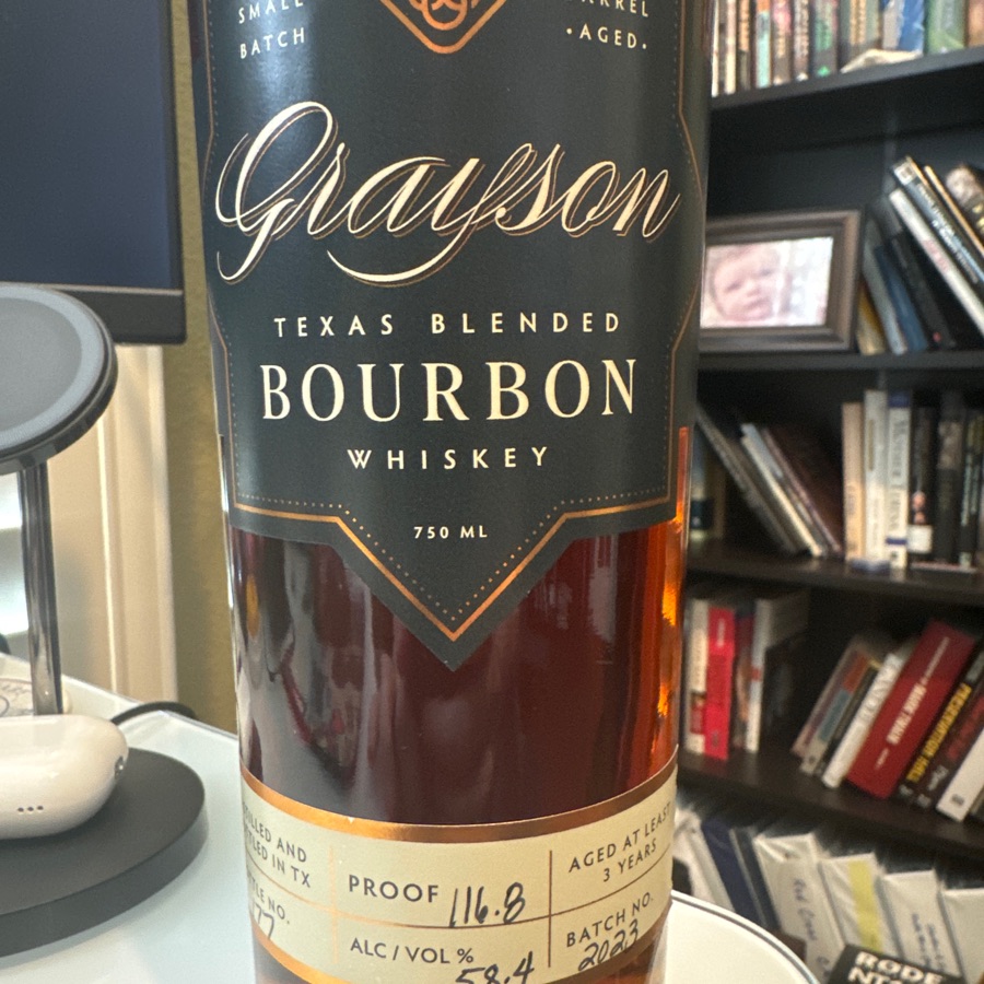 Grayson Texas Blended Bourbon Whiskey - Batch 2023
