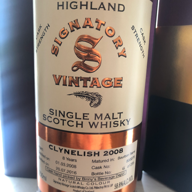 Clynelish signatory vintage 2008 8 years old cask strength