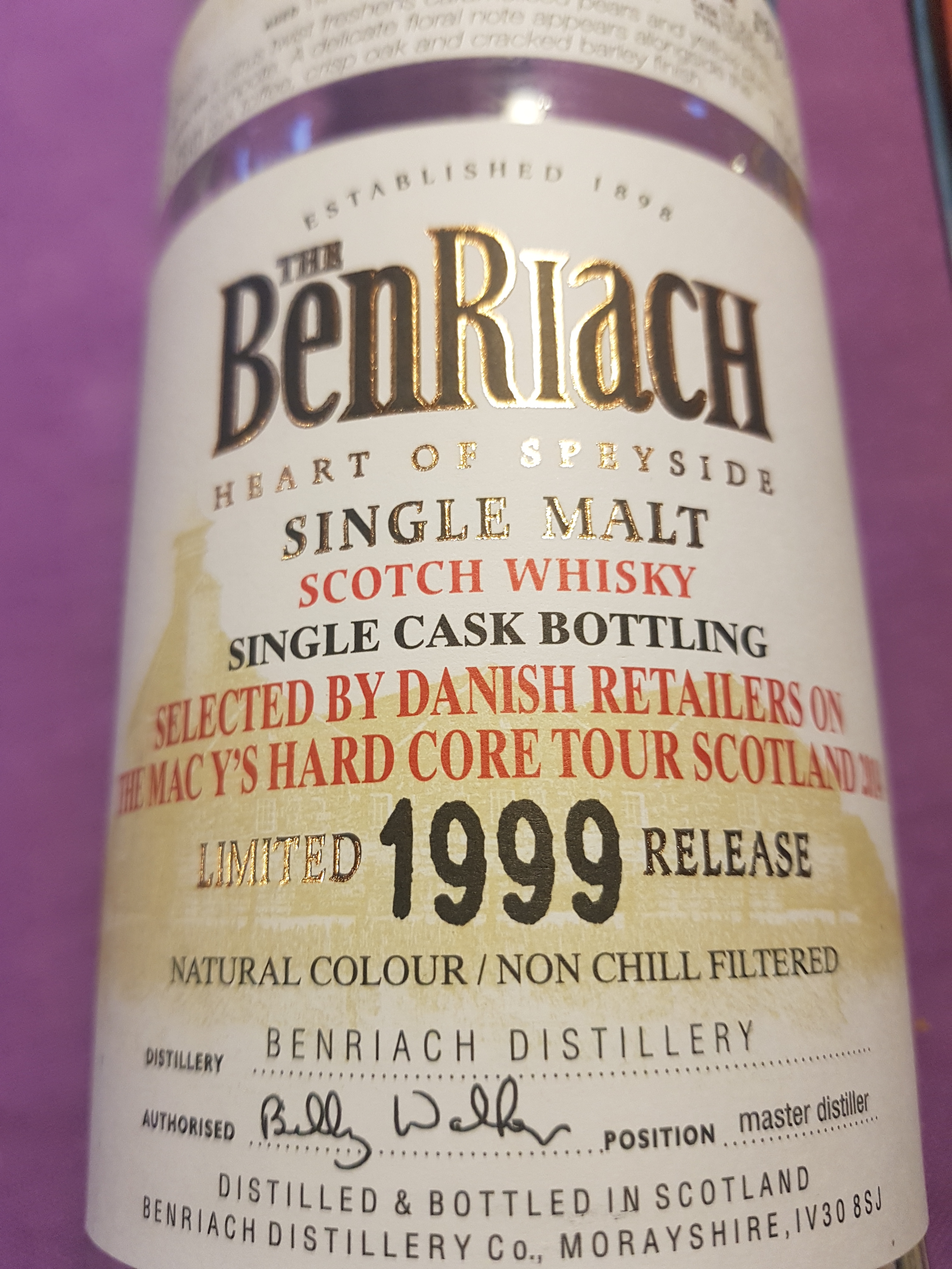 BenRiach Limited 1999 Release 15 Years