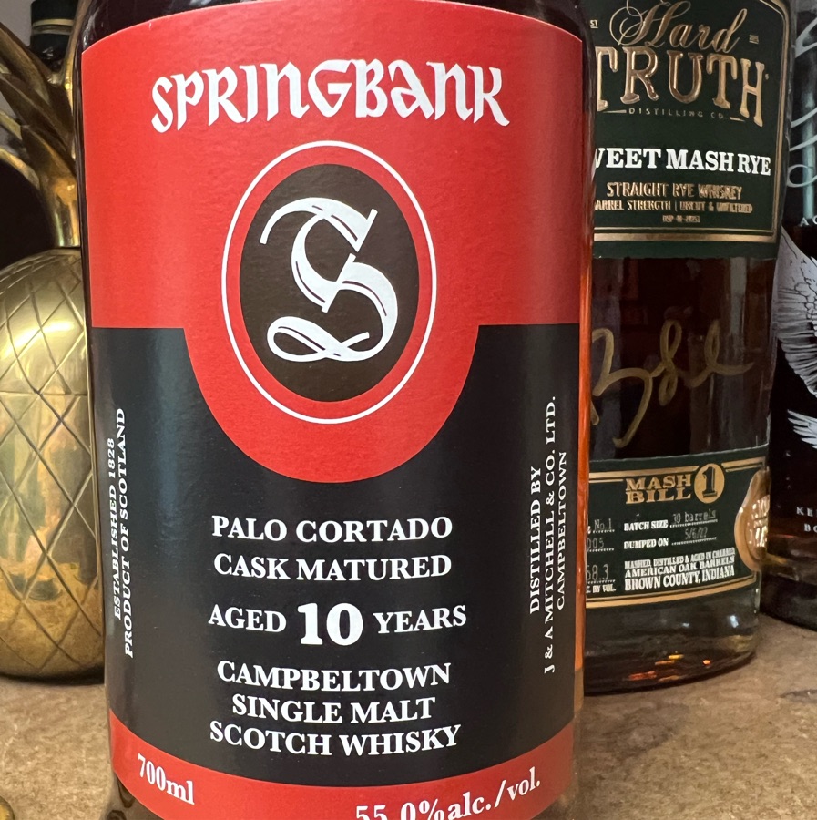 Springbank 10 year PALO CORTADO CASK MATURED