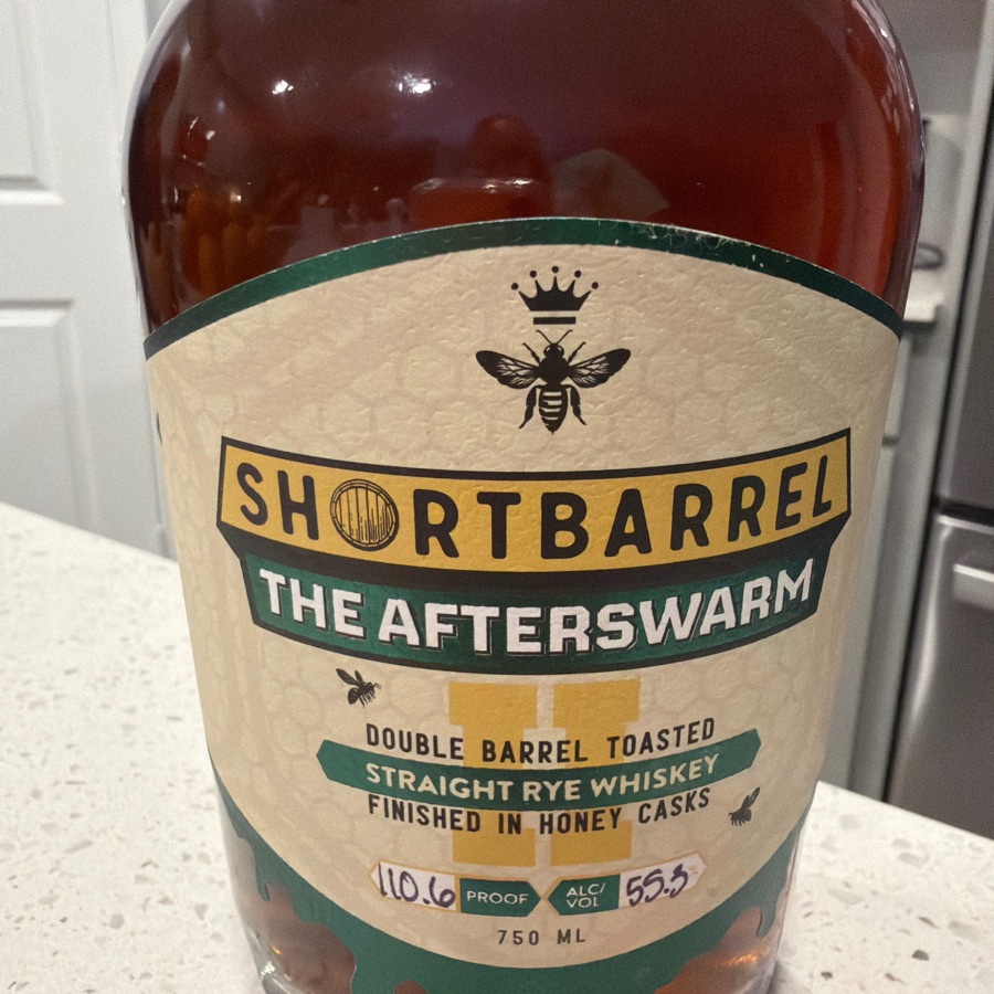Shortbarrel (The Afterswarm 2) double barrel toasted straight rye whiskey finished in honey casks