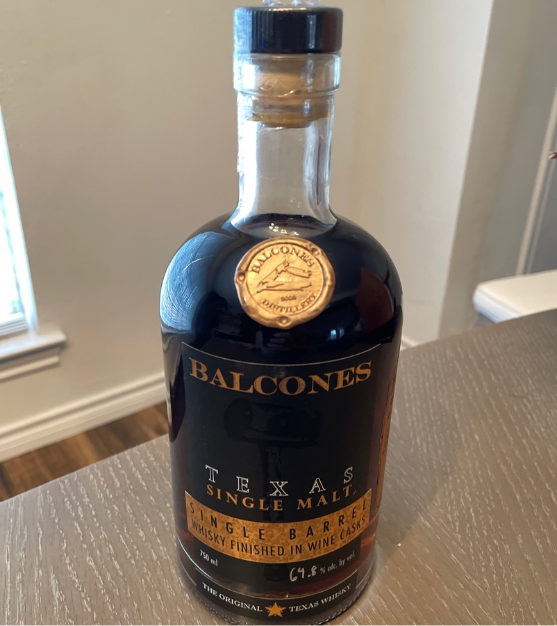 Balcones Texas Single Malt Single Barrel finished in Madeira wine casks (Barrel #27873)