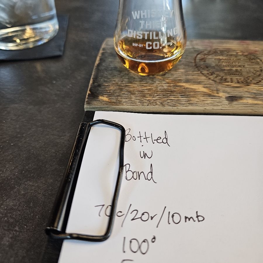 Whiskey Thief Bottled in Bond 5 yr (70/20/10)