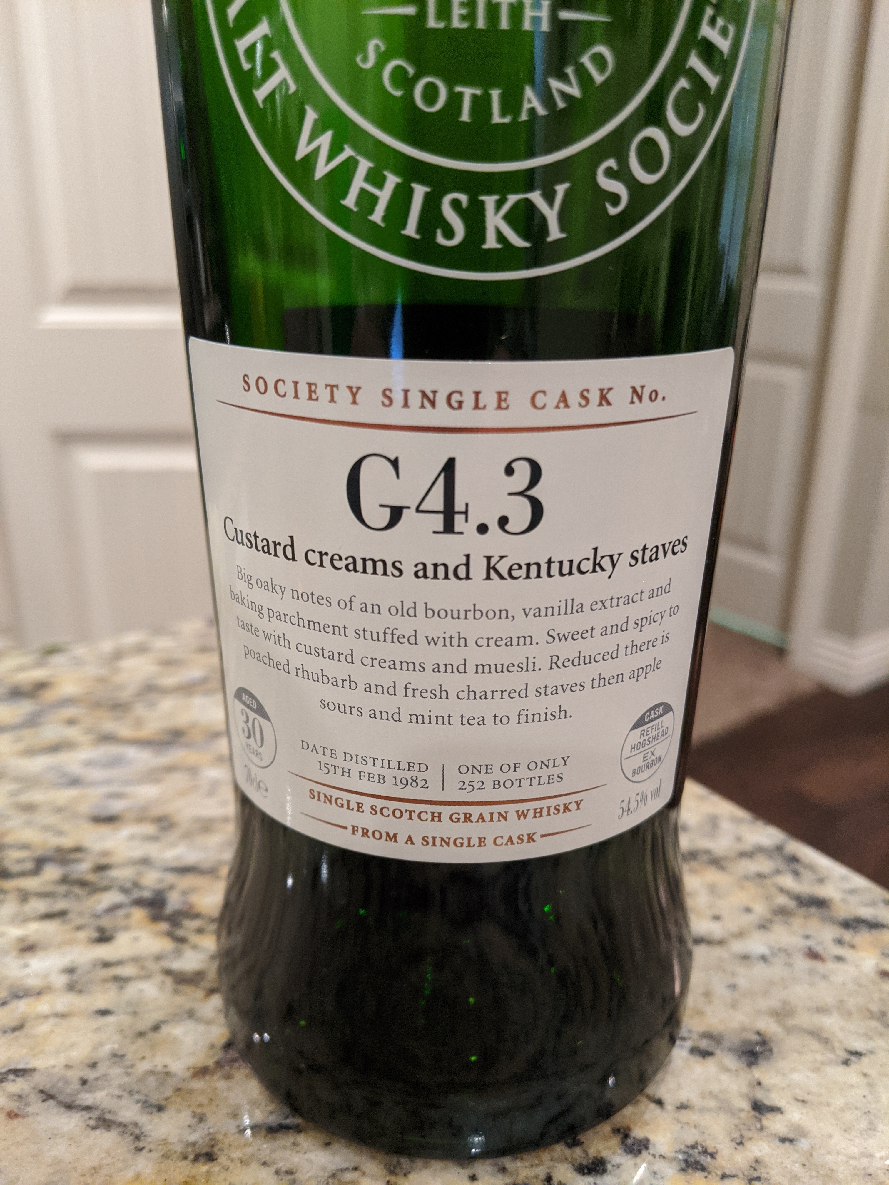 Custard creams and Kentucky staves G4.3 (SMWS)