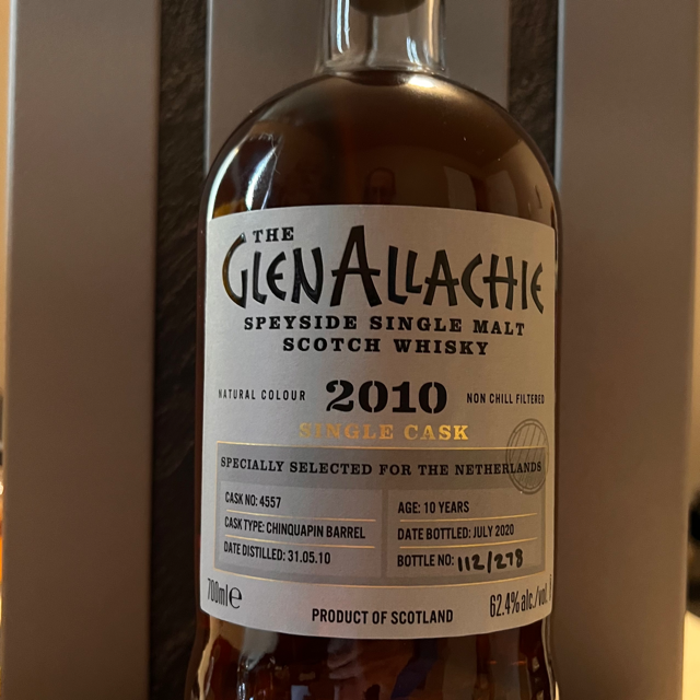 Glenallachie Single Cask, 2010 Vintage, Aged 10 Years in a Chinquapin Barrel